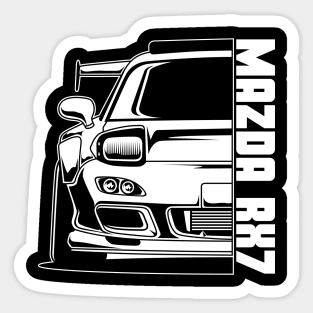 Mazda RX7 White Print Sticker